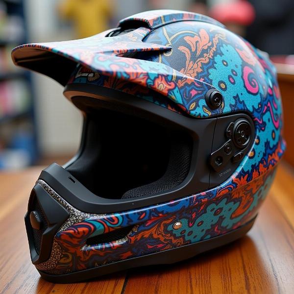 Casque moto personnalisé avec un design unique et stylé