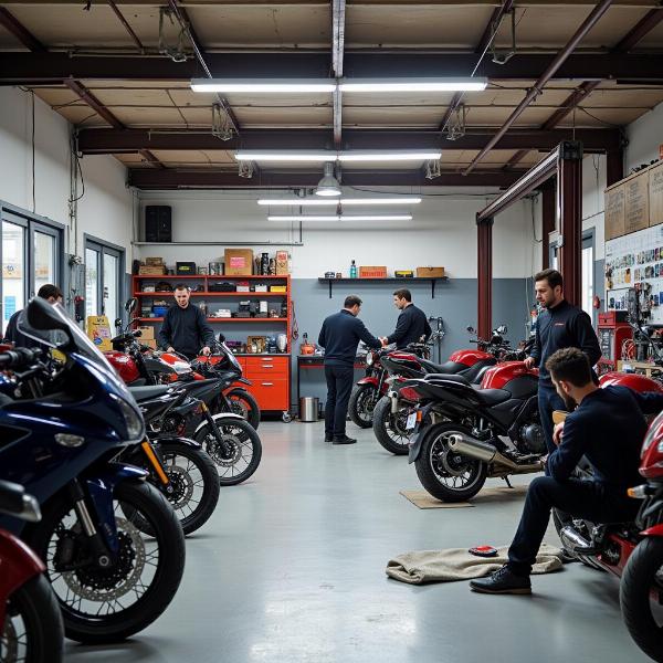 Atelier de réparation et entretien chez Planet Moto Beauvais