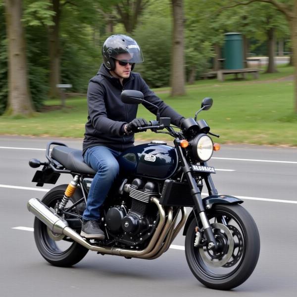 Technique du lent au plateau moto