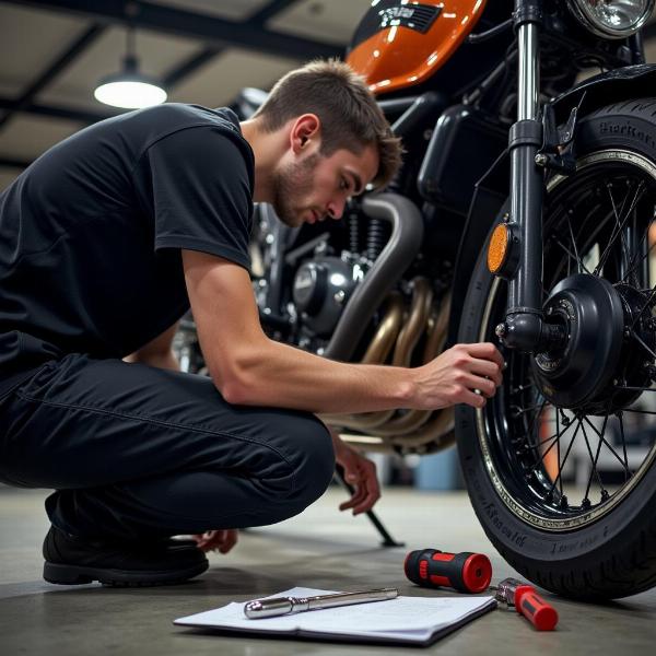 Préparation de la moto pour le contrôle technique