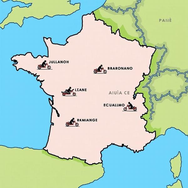 Carte de France des rassemblements moto ce week-end