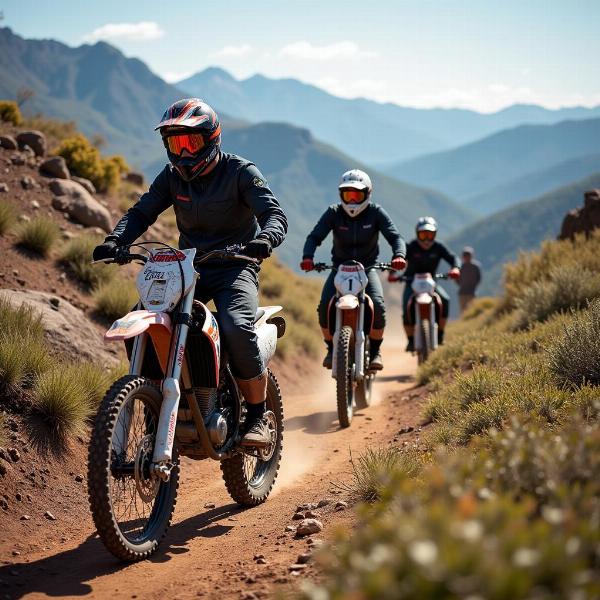 Aventure en enduro avec un club de moto