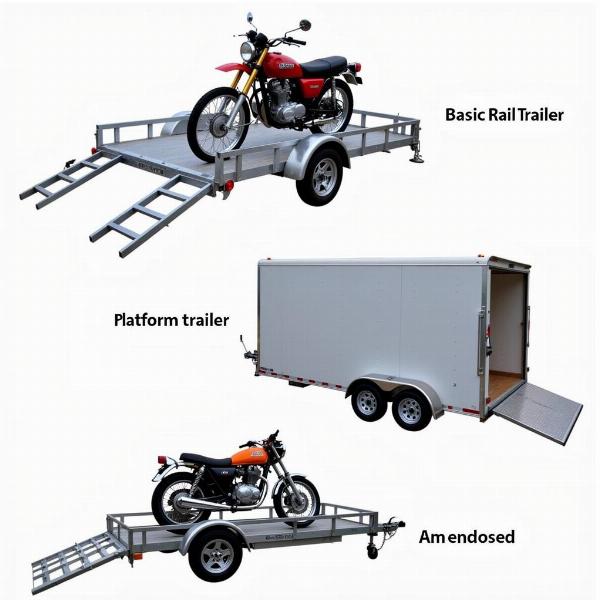 Différents types de remorques porte moto