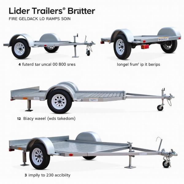 Différents modèles de remorques porte-moto Lider