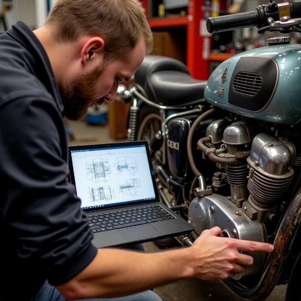 Restauration d'une moto ancienne à l'aide d'archives