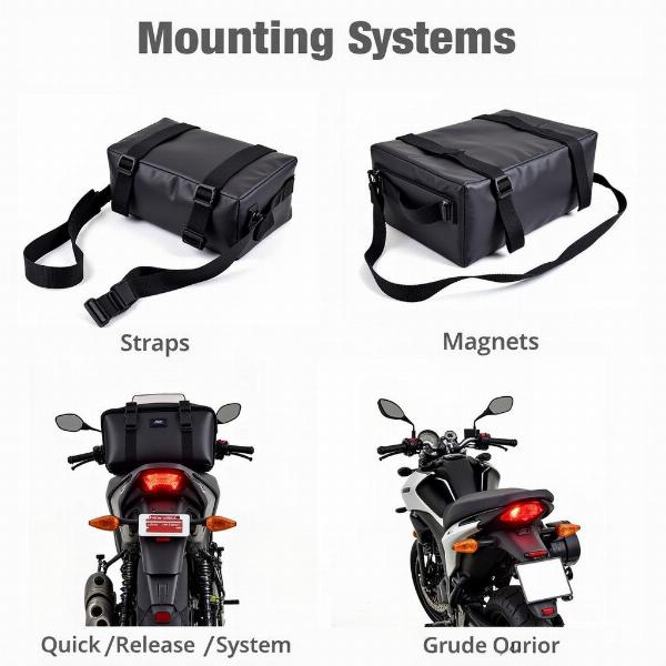 Systèmes de fixation pour sac moto étanche 30l