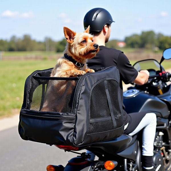 Sac de transport pour chien à moto