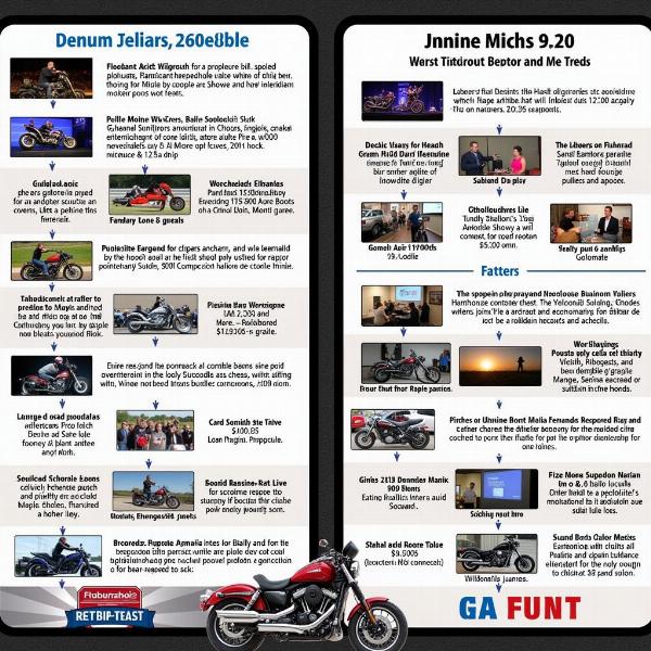 Programme du Salon de la Moto Narbonne