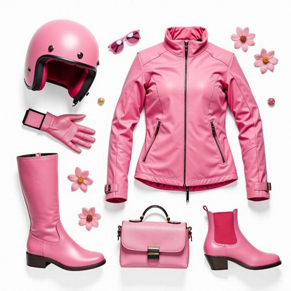 Sélection d'accessoires moto roses pour femme