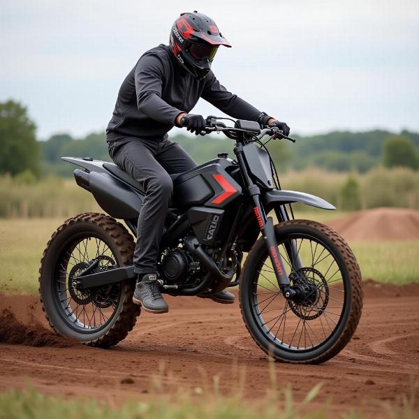 Stark Varg sur un circuit de motocross