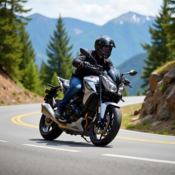 Yamaha Tracer 900 GT en pleine action sur une route sinueuse