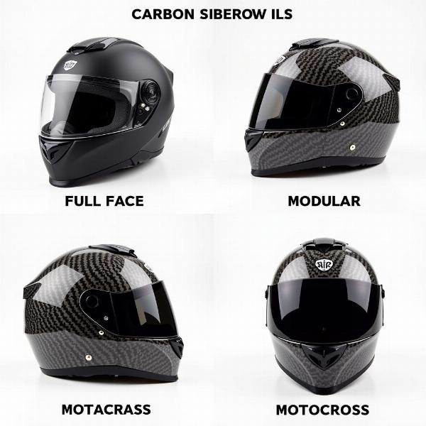 Différents types de casques moto carbone : intégral, modulable, cross