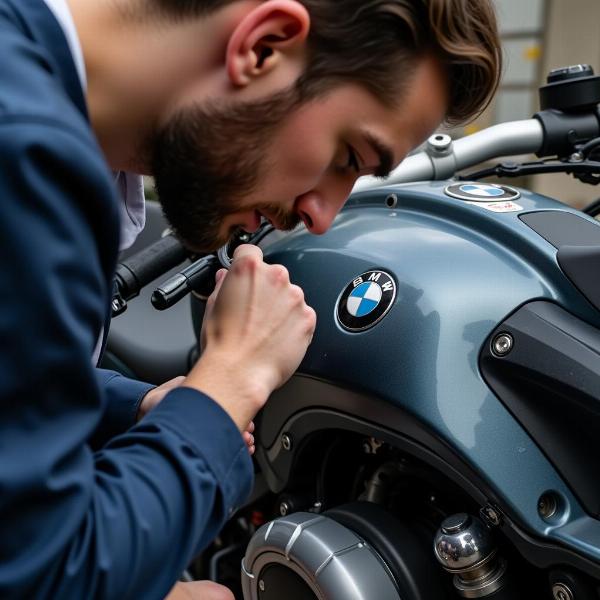 Vérifier l'état d'une moto BMW d'occasion