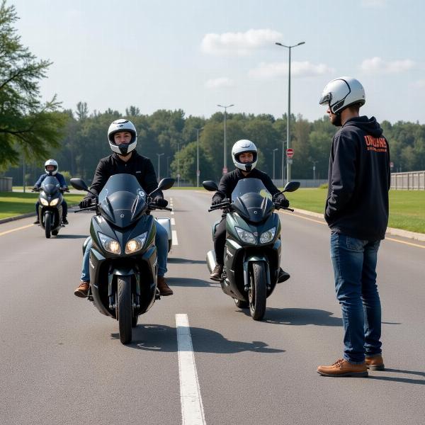 Cours sur Plateau à l'Auto Moto École Caravelle Meyzieu