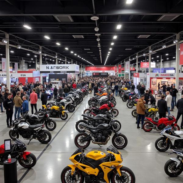 Exposition de motos à la Bourse Auto Moto Reims 2023