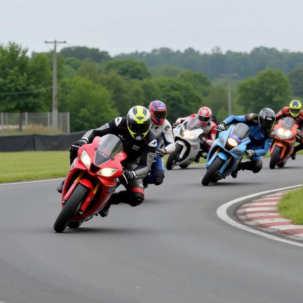 Motards en action sur le Circuit de la Ferté Gaucher