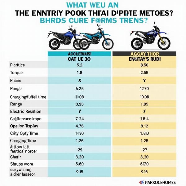 Comparatif performance moto électrique enduro et thermique