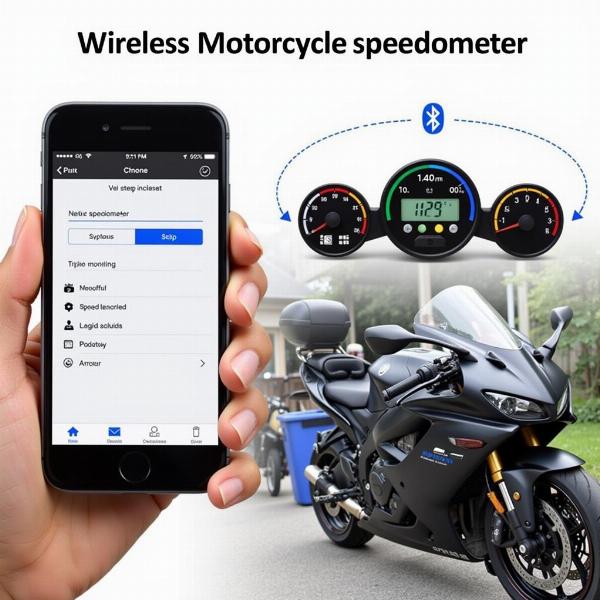 Installation d'un compteur moto sans fil via Bluetooth