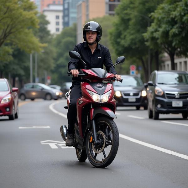 Honda 125 CBF en circulation