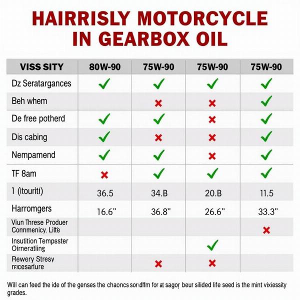 Viscosité de l'huile de boîte de vitesses moto