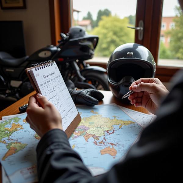 Organisation de la vie moto avec un agenda