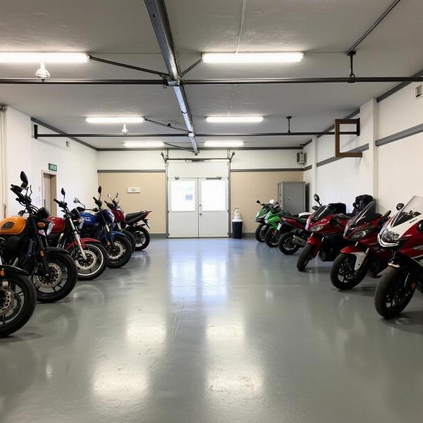 Garage sécurisé pour motos au Moto Hotel du Col de Bussang