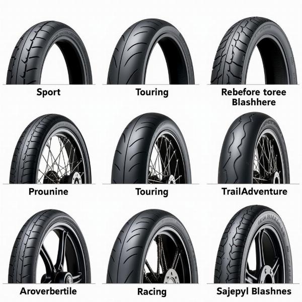 Différents types de pneus moto