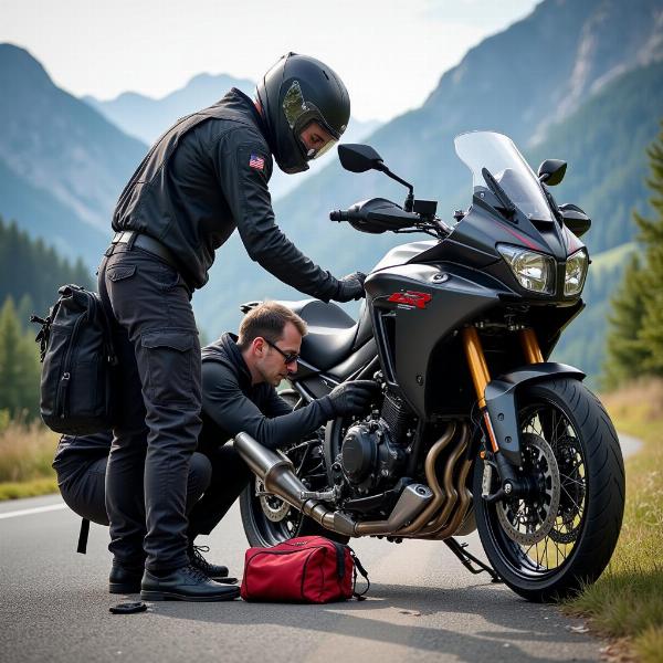 Préparation Route des Grandes Alpes à Moto