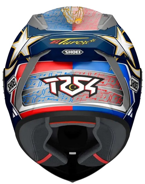 Casque intégral Shoei X-SPR Pro Toprak vu de derrière