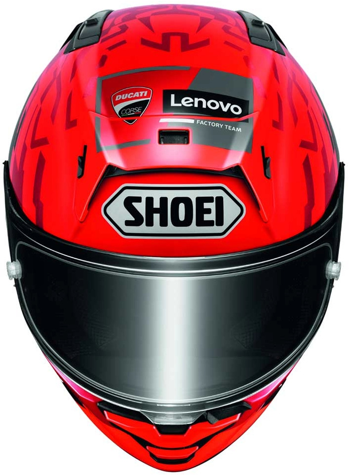 casque intégral X-SPR-Pro-Marquez-9 vu de dessus