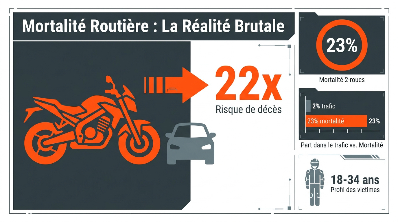 Statistiques de la mortalité routière pour les motards en France